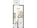 Floorplan featuring open concept great room, kitchen, half bath, garage, foyer, porch, and patio at 2576 Penguin Blvd, Davenport, FL 33837