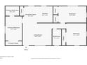 Detailed floor plan showcasing layout of bedrooms, living areas, kitchen, and bathrooms at 7761 Hillcrest Ter, Orlando, FL 32810