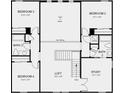 Upstairs layout of home highlighting bedrooms, bathrooms, loft and study at 549 Moon Shell Cir, New Smyrna Beach, FL 32168