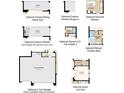 Diagram showing options for an outdoor kitchen, deluxe primary bath, a study and a three-car garage at 545 Moon Shell Cir, New Smyrna Beach, FL 32168