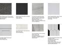 Selection of interior finishes for countertops, tile and cabinets at 553 Moon Shell Cir, New Smyrna Beach, FL 32168