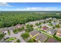 An aerial view of a neighborhood with tree-lined streets and well-maintained homes near a lush forest at 4729 Spindletree Ln, Orlando, FL 32829
