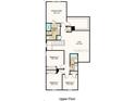 Upper floorplan of the home showing four bedrooms, three bathrooms, a loft, and a primary suite at 4787 Guinep Ln, Kissimmee, FL 34758