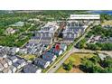Aerial view of townhome complex near Griffin Farms Shopping Center at 1123 Mahonia Ct, Lake Mary, FL 32746
