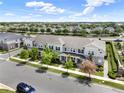 An aerial view of the townhome showcasing its location within a well-planned community at 16217 Prairie School Dr, Winter Garden, FL 34787
