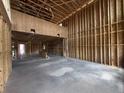 Unfinished room showcasing the framework and stud walls under construction at 22117 Amberbush Court, Mount Dora, FL 32757
