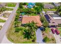 Charming home featuring a well-manicured lawn, mature trees, and a refreshing swimming pool perfect for outdoor relaxation at 2699 Travida Dr, Deltona, FL 32738