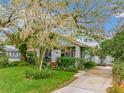 Exterior shot of a house with a mature oak tree, lawn, and a driveway leading to the rear at 811 Laurel Ave, Orlando, FL 32803