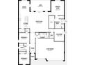 Detailed floor plan showcases a functional layout, with designated spaces for living, sleeping, and three-car garage at 3499 Douglas Fir Dr, Apopka, FL 32703