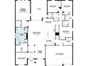 Detailed floor plan showcases a 4-bedroom layout with open-concept living and 3-car garage at 2643 Ravencliffe, Oviedo, FL 32765