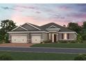 Charming single Gathering home features a spacious three car garage, neutral paint, and professionally landscaped yard at 2644 Ravencliffe Ter, Oviedo, FL 32765