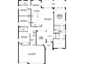 Spacious home floor plan featuring 4 bedrooms, 3 bathrooms, large open kitchen, dining room, and three car garage at 2644 Ravencliffe Ter, Oviedo, FL 32765
