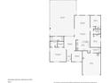 First floor plan showing layout of home with primary bedroom, bedrooms, living spaces, and lanai/pool at 149 Southern Breeze Dr, Minneola, FL 34715