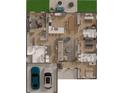 Detailed floor plan rendering featuring multiple bedrooms, bathrooms, a kitchen, and a living room area at 13971 Sw 46Th Ter, Ocala, FL 34473