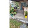 Covered porch provides an inviting outdoor space with a variety of potted plants at 4619 Salvia Dr, Orlando, FL 32839