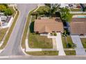 Aerial view of a well-maintained property with a lush green lawn in a quiet neighborhood at 2411 Trafalgar Dr, Orlando, FL 32837