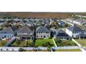 Aerial view of the home and backyard in a neighborhood with many other homes with green lawns at 8565 Tallfield Ave # 1, Orlando, FL 32832