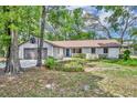 Single-story home with light gray siding, brick accents, blue front door, and a well-maintained lawn at 217 E Hillcrest St, Altamonte Springs, FL 32701