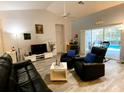 Inviting living room with wood floors, comfortable seating, and natural light at 19430 Sw 100Th Loop, Dunnellon, FL 34432