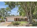 Attractive brick home with manicured lawn, complemented by a brick driveway and mature trees, creating a welcoming ambiance at 2024 Linden Road, Winter Park, FL 32792
