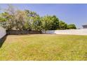 Spacious backyard with lush grass and a privacy fence, perfect for outdoor activities and relaxation at 3812 Creswick Cir, Orlando, FL 32829