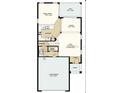 First floor floorplan showing a 2-car garage, great room, kitchen, and dining area at 1048 Teal Creek St, St Cloud, FL 34771