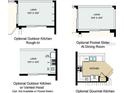 Floorplans detailing options for outdoor kitchens, sliders, and gourmet kitchens at 1048 Teal Creek St, St Cloud, FL 34771