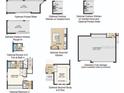 Floorplan option sheet of the home showing optional layouts of various rooms and garages at 5253 Quillback Ln, St Cloud, FL 34771