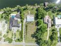 Stunning aerial view showcases the property's expansive lot and waterfront location at 7420 Lake Willis Dr, Orlando, FL 32821