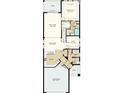 Detailed first-floor floor plan showcases an open-concept layout, kitchen, dining, and primary suite at 1042 Teal Creek Dr, St Cloud, FL 34771