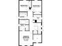 Detailed second-story floorplan showcasing bedrooms, bathrooms, and a laundry room at 17347 Beachgrass Aly, Winter Garden, FL 34787