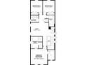 Second floor plan featuring three bedrooms, two bathrooms, loft and laundry room at 17353 Beachgrass Aly, Winter Garden, FL 34787