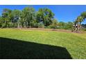 Large, well-maintained backyard with lush green grass and freshly planted trees at 1169 Happy Forest Loop, Deland, FL 32720