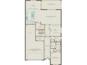 Detailed first floor plan featuring a 3-car garage, kitchen, gathering room, covered lanai, flex room, and second bedroom at 4152 Winding Pines Dr, Apopka, FL 32712
