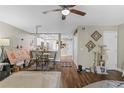 Spacious living room with an open concept and hardwood floors at 2652 Laser Ct, Orlando, FL 32826