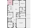 Detailed floor plan showcasing the layout of this home, including the kitchen, bedrooms, and living areas at 4928 Bluebell Ct, Lake Hamilton, FL 33851