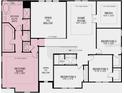 Second-floor plan with second suite, game room, media room, and bedrooms at 536 Moon Shell Cir, New Smyrna Beach, FL 32168