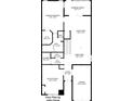 Detailed floor plan showcasing the layout of the main level, including the living room, kitchen, and primary bedroom at 127 Lake Emma Cove Dr # 127, Lake Mary, FL 32746
