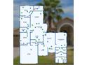 Detailed floor plan showcasing layout, room dimensions, primary bedroom, and bathroom for the property at 3016 Samosa Hill Cir, Clermont, FL 34714