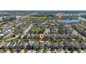 This is an aerial view showing the location of a home in a residential community at 2790 Monticello Way, Kissimmee, FL 34741