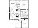 Second-floor plan with four bedrooms, primary bath, and laundry area for convenience at 8328 Caribbean Pine Way, Lakeland, FL 33809
