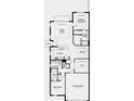 Detailed floor plan showcasing the layout of the primary bedroom, kitchen, great room, and two car garage at 5362 Spoonflower Ct, St Cloud, FL 34771
