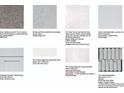 Selection of interior finishes, including Shaw carpet, Quartz countertops, tile flooring, and Timberlake cabinets at 5362 Spoonflower Ct, St Cloud, FL 34771