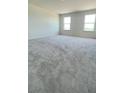 Spacious bedroom with plush gray carpeting and plenty of natural light from two windows at 1904 Diamond Head Cir, Lake Hamilton, FL 33851