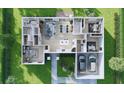 Open-concept floor plan with living, dining, kitchen, three bedrooms, two bathrooms and a two car garage at 6168 Sw 154Th St, Ocala, FL 34473