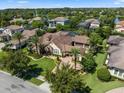 Expansive aerial view highlighting a private home and landscaping, nestled within a lush lakeside community at 11502 Waterstone Loop Dr, Windermere, FL 34786