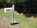 Close-up of the white, country-style mailbox labeled with the house number at 736 Guy Rd, Orlando, FL 32828
