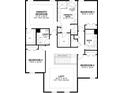 Upstairs floor plan featuring 4 bedrooms, 2 bathrooms, laundry room, and an open to below staircase at 2630 Great Heron Ave, St Cloud, FL 34773