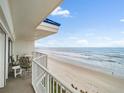 Spacious balcony with ocean views, offering a serene outdoor living space at 4601 S Atlantic Ave # 7030, Port Orange, FL 32127