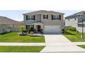 Charming two-story home with well-manicured lawn and two car garage at 3829 Allegany Ln, Sanford, FL 32771